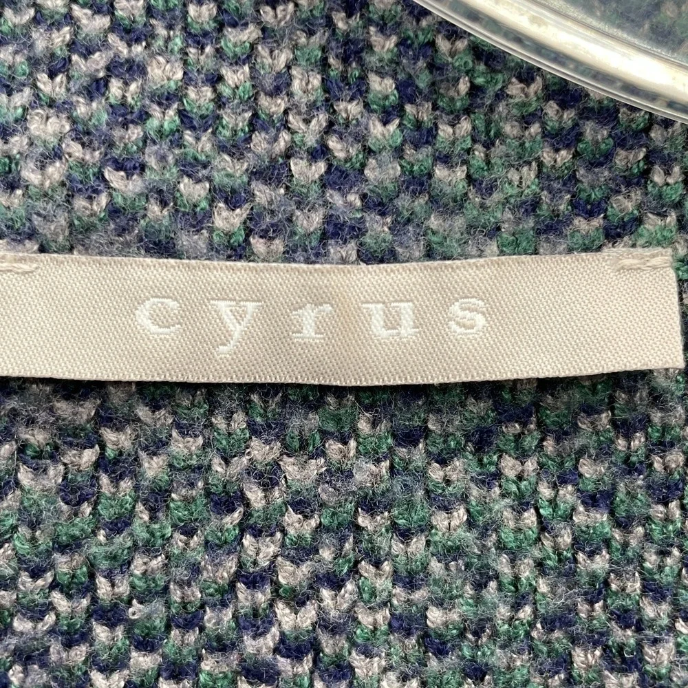 Cyrus Sweater Women's XL Blue Plaid Mock Neck Academia Corpcore Business 90's‎